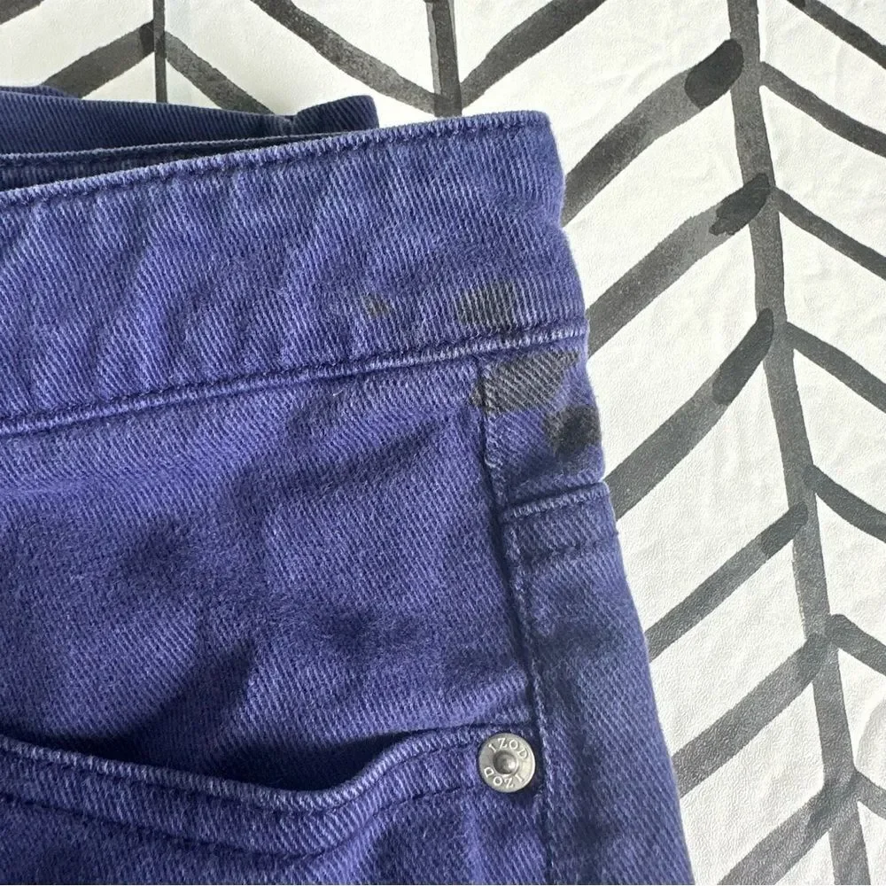 Izod Size 14 Deep Purple Bermuda Denim Shorts